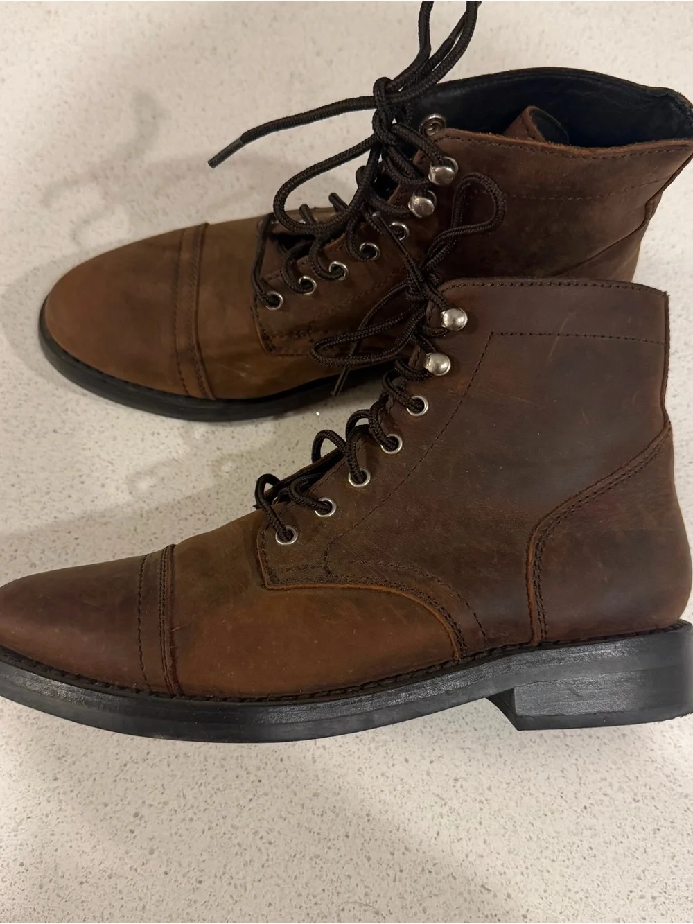 Thursday Boot Co Captain Lace Up Boots Womens 9 Brown Leather Lace Up